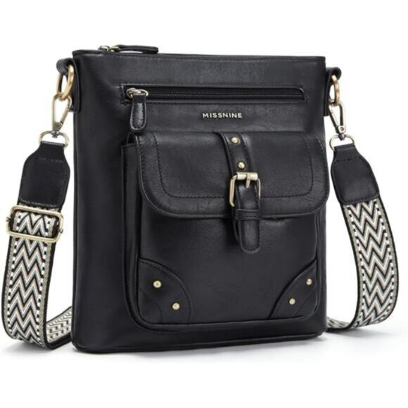 Crossbody Bags Multi Pocket Black - Picture 1 of 6